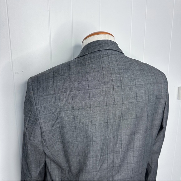 Joseph Abboud Tollegno 1900 Gray Windowpane Blazer - Picture 12 of 12